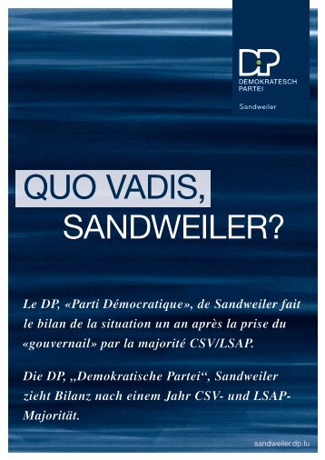 QUO VADIS, SANDWEILER? - DP