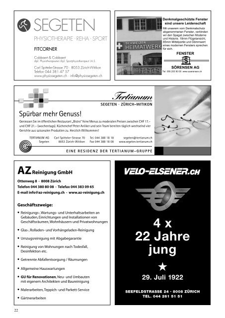 Ausgabe 8, Dezember 2010 - Quartier-Anzeiger Archiv