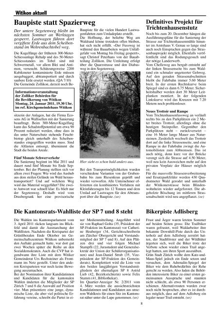 Ausgabe 8, Dezember 2010 - Quartier-Anzeiger Archiv