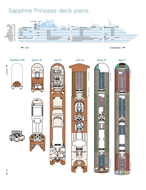 Sapphire Princess deck plans - bei Schiffs-Feeling