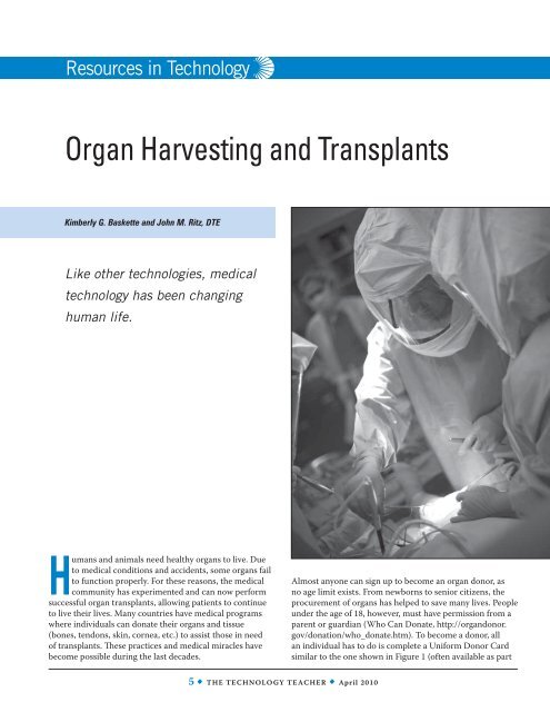 Medical Technology: organ harvesting and Transplants