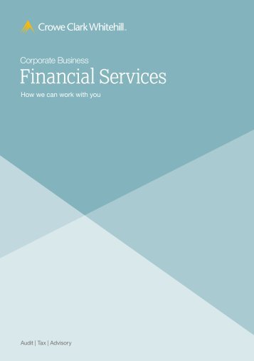 Financial Services brochure - pdf - Crowe Horwath International