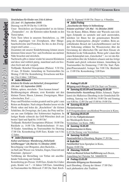 Dorfblatt GEMEINDE KIENS