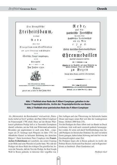 Dorfblatt GEMEINDE KIENS