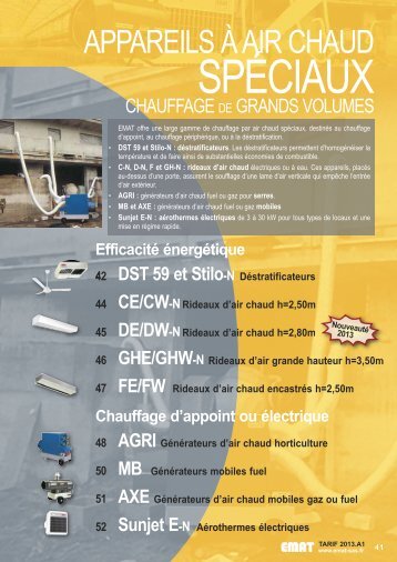 Pages Tarif - EMAT