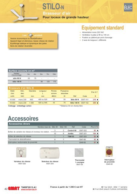 Pages Tarif - EMAT