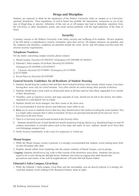 STUDENT GUIDE - Rothberg International School