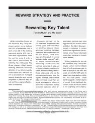 Rewarding Key Talent - WorldatWork