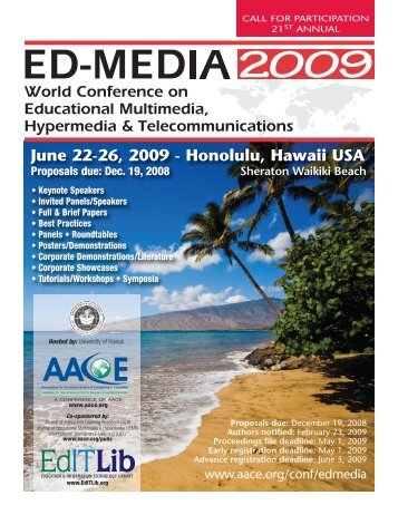 June 22-26, 2009 - Association for the Advancement of Computing ...