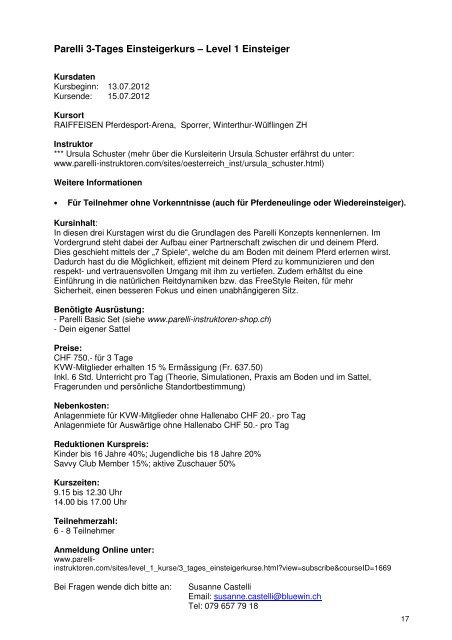 VJP 2. Quartal 2012 - Kavallerieverein Winterthur