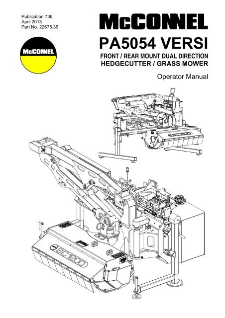 PA5054 VERSI - Operator Manual - McConnel