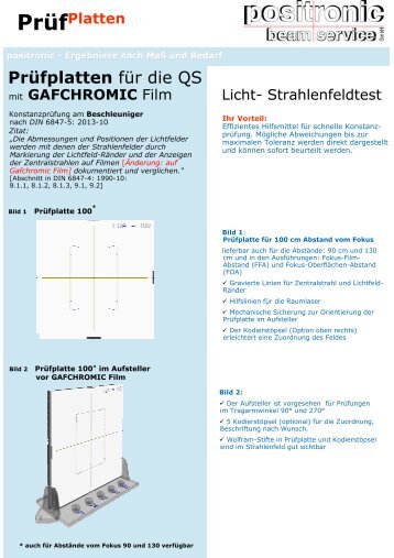 PrÃ¼fPlatten - positronic beam service GmbH