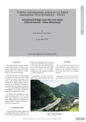 Puente extradosado sobre el rÃ­o Deba (autopista Vitoria ... - ACHE