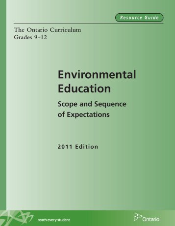 The Ontario Curriculum, Grades 9-12 - MinistÃ¨re de l'Ã©ducation ...