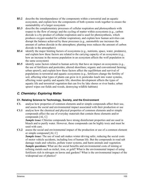 The Ontario Curriculum, Grades 9-12 - MinistÃ¨re de l'Ã©ducation ...