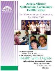 Health with Dignity - Access Alliance