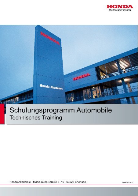 Schulungsprogramm Automobile - Honda