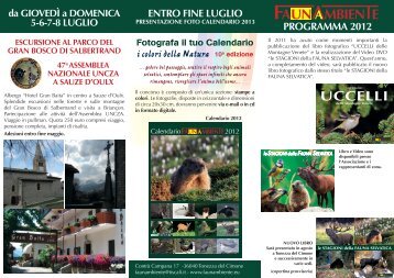 UCCELLI - Faunambiente - Per la conservazione della Natura