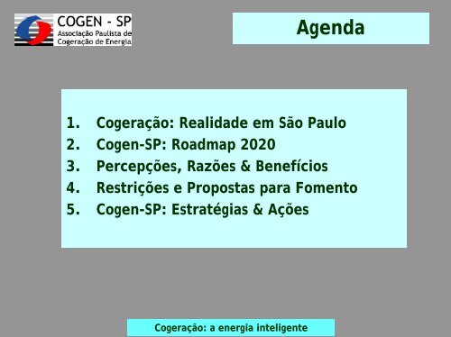 Fomento CogeraÃ§Ã£o - Workshop - Cogen