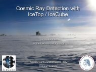 Cosmic Ray Detection with IceTop / IceCube - Villa Olmo