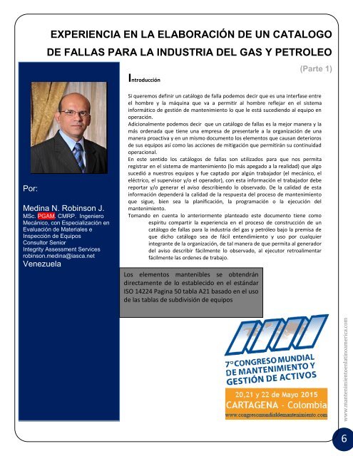 Mantenimiento en Latinoamérica Vol 6 N°6