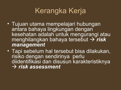 risk assessment