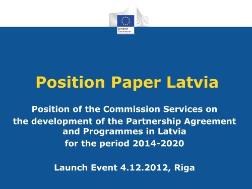 Position Paper Latvia - ES fondi