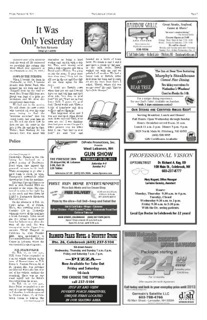 February 18, 2011 - Colebrook Chronicle