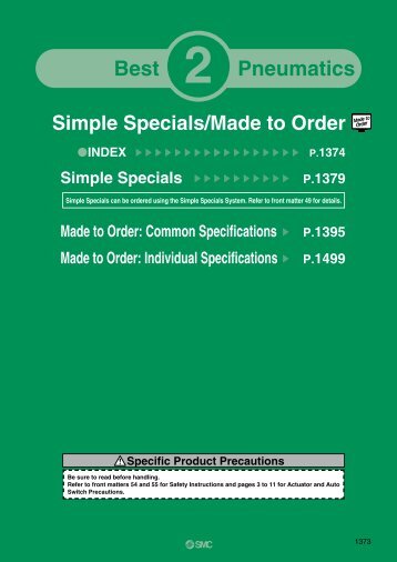 Made to Order Common Specifications - SMC