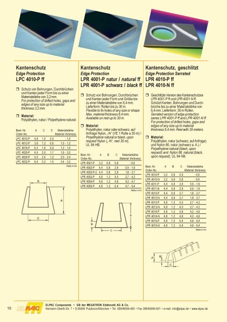 Kunststoffkleinteile 3 - Elpac Components und Verbindungstechnik