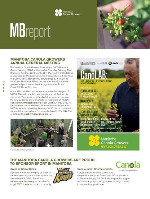 Canola Digest, January 2013 - SaskCanola