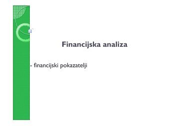 Financijski pokazatelji.