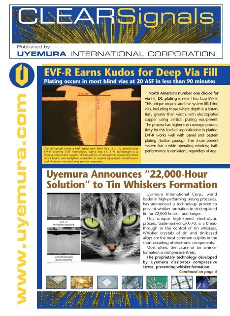 Uyemura PCB Newsletter - Uyemura International Corp.
