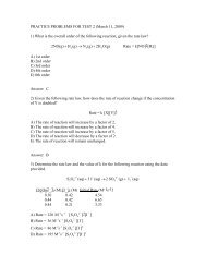 PRACTICE PROBLEMS FOR TEST 2 (March 11, 2009) 1) What is ...