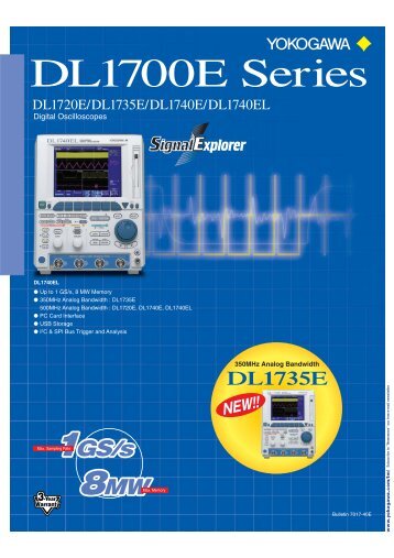 Digital Oscilloscopes DL1700E Series - Yokogawa
