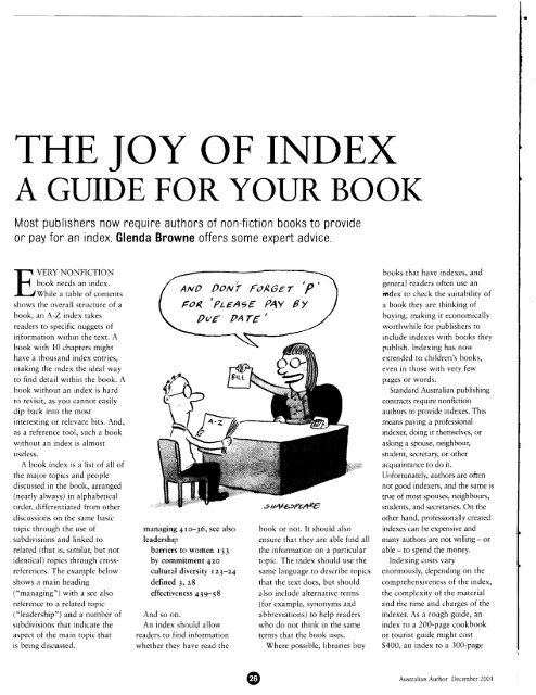 The Joy of Index: a guide for your book - Web Indexing