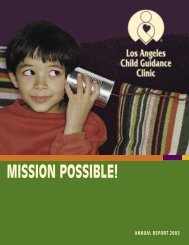 ANNUAL REPORT 2003 - Los Angeles Child Guidance Clinic