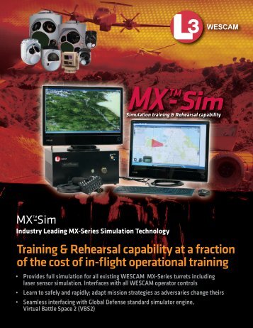 Training & Rehearsal capability at a fraction of the cost of ... - Wescam