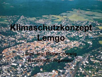 Klimaschutzkonzept Lemgo - LAG Energie NRW