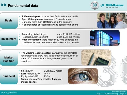 Company presentation - MÃ¼hlbauer AG
