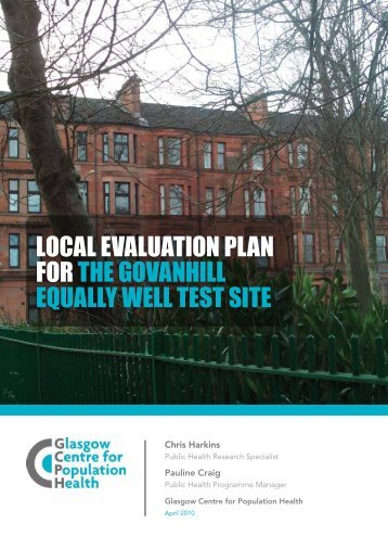 LocaL EvaLuation PLan for thE GovanhiLL EquaLLy WELL tEst sitE