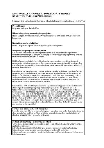 Diagnostisering av fÃ¸dselsrifter - Helse Vest