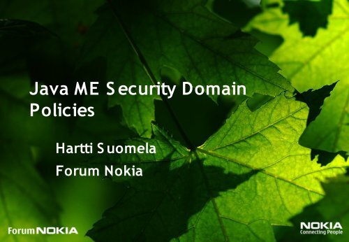 Java ME Security Domain Policies - download - Java