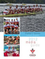 Rowing Canada 2012 media guide