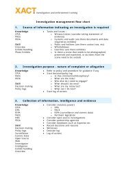 Investigation management flow chart 1. Source of information ... - Xact