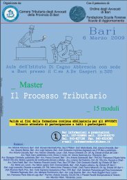 Il Processo Tributario Bari - Studio Legale Tributario Avv. Maurizio ...
