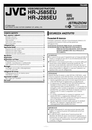 hr-j585eu hr-j285eu istruzioni - Jvc