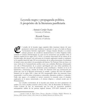 Leyenda negra y propaganda polÃ­tica. A propÃ³sito de la literatura ...