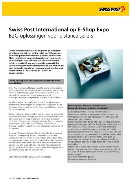 Swiss International op E-Shop Expo voor ...