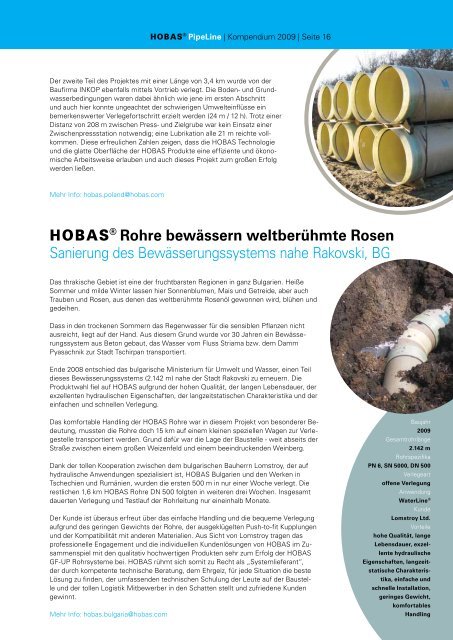 Rohren - Hobas Rohre GmbH